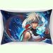 Produktbild KKFAHHOBK YOUNGER KAKASHI Home Decor Kissenbezug Abdeckung gedruckt Mulberry Silk Hypoallergen Standard 50x65 cm Auto Bett Taille Sofa Dekokissen Fall Schlafzimmer Kissenbezug 20X26 Inch (Zwei Seiten)
