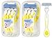 2 x 6 pack = 12 GILLETTE SIMPLE VENUS 3 PLUS DISPOSABLE RAZOR BLADES WOMEN'S