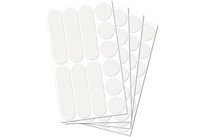 B REFLECTIVE Éco Multi - 4 x Kit 12 Autocollants rétro réfléchissants - Visibilité de Nuit - Adhésif Universel - Stickers pour Vélo/Casque/Moto/Poussette/Jouets - Blanc Argenté