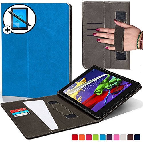 Forefront Cases® Lenovo Tab 3 8 / Tab 2 A8-50 Leder Hülle Schutzhülle Tasche Smart Case Cover Stand - Rundum-Geräteschutz und intelligente Auto Schlaf / Wach Funktion inkl. Eingabestift und Displayschutz