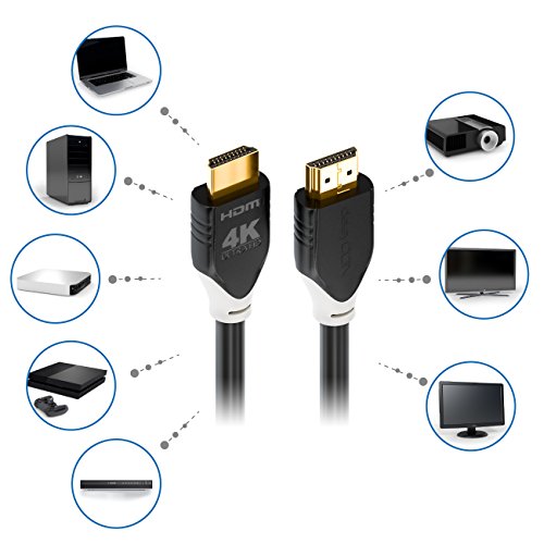 deleyCON 7,5m HDMI Kabel – kompatibel zu HDMI 2.0a/b/1.4a – UHD / 4K / HDR / 3D / 1080p / 2160p / ARC – High Speed mit Ethernet [Schwarz/Grau] - 6