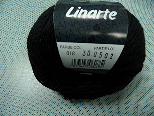 Lana Grossa Wolle "Linarte" NEU Saison 2016 je 50 g Farbe 18 schwarz