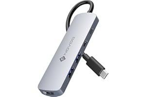 NOVOO USB C Hub, Adaptador Multiporta 5 en 1 con 4K@60Hz HDMI, 3 Datos 5Gbps, PD 100W, Dongle Compatible para MacBook M3/Surface/XPS/Chromebook/iPhone 16/Steam Deck