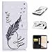 Produktbild LMAZWUFULM Hülle für Samsung Galaxy S8 / SM-G950F (5,8 Zoll) PU Leder Magnetverschluss Brieftasche Lederhülle Malerei 3D Dreidimensional Feder und Gänse Muster im Bookstyle mit Stent-Funktion und Karten Slot Schutzhülle Ledertasche Flip Cover für Samsung Galaxy S8