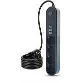 Orret Home 10A Akım Korumalı Uzatma Kablosu 4 Priz 3 USB Girişli 2 Metre &Ccedil;oklu Priz, Termal Korumalı USB Şarjlı Priz Uzatma K