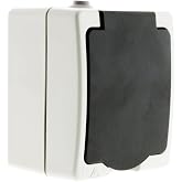 Zenitech - Water plug 16A 2P+T IP54 - black and white