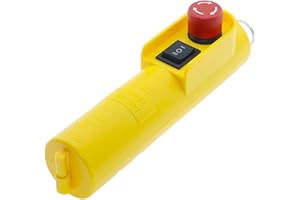 YQVEOT Télécommande sans fil pour grue de levage, Palan électrique de contrôle de grue résistant à la pluie, opération directe COB-61DRH, avec bouton de commutation à tête de champignon d'arrêt d'urgence