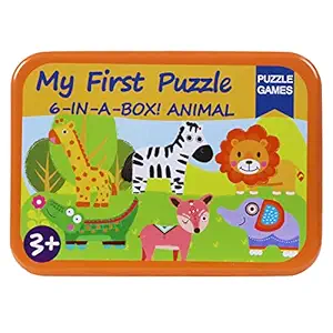 Totoy Zigsaw Animals Puzzle for 3-6 Year Old Kids and Above (Set of 6 Animal Puzzle) Cartoon 3D Animal Puzzle for Children Early Educational Toys Gifts for Kids