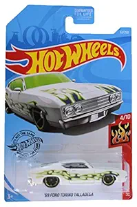 Hot Wheels Flames Series 4/10 69 Ford Torino Talladega 32/250, White by diecastmahal