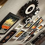 Photo-Wanduhren und Armbanduhren Kombination Bilderrahmen Wand industrielle Wind dekorativen Bilderrahmen, Buchhaltung für den Wandbereich 188 * 99cm, schwarz weiß / 14 + box Ganguhren und Armbanduhren (mit Ausnahme der Produkte auf den Regalen)