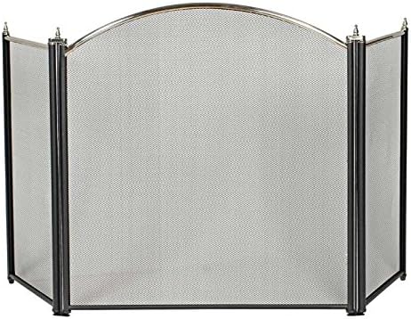 Dusty 22020560 Screen Fireplace Brass/Black 61 x 107 cm