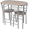 vidaXL Modern Breakfast Bar Set – Stylish, Compact & Easy-to-Assembly MDF Table & Stool Set for Kitchen, Dining Room – Brown