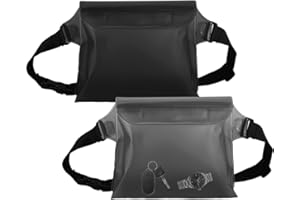 PIASHOW 2PCS Pochette Étanche Plage, IPX8, Sac Étanche Nautique Pochette Téléphone Portable Etanche à Ceinture avec Sangle Réglable, Sac Etanche Plage pour Baignade,Kayak,Camping