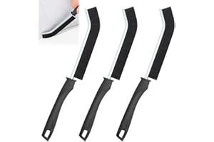 FENGQ 3pcs Cepillo para Limpieza de Grietas para Esquinas Muertas, Cerdas Rígidas en ángulo, Herramienta de Limpieza Multifuncional Cepillo de Fregado para Ventanas Puerta Ranura de Riel