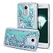 Produktbild Flüssig Hülle Honor 6A, Glitzer Handyhülle Honor 6A, Crystal Cover TPU Huawei Honor 6A, SpiritSun Weiche Silikon Gel Tasche mit Glänzend 3D Schale Glitter Dynamisch Treibsand Liquid Eiffelturm Design Handytasche für Huawei Honor 6A(5.0 Zoll)-Mint Farbe