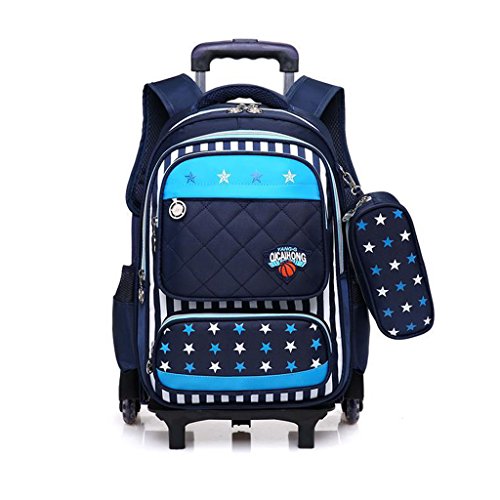 Preisvergleich Produktbild Radrucksack - Durable Rolling Daypack Große Kapazität Schultasche Stilvolle Daypack für Grundschüler (6 Räder)