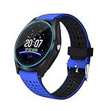 CARDMOE V9 Smartwatch mit Kamera, Herzfrequenz-Monitor, SIM-Karte, Bluetooth, Armbanduhr, Sport, Fitness, Schrittzähler, Smart Band für Android iOS