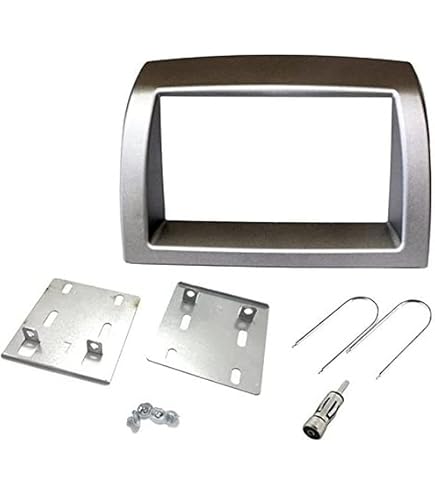MASCHERINA AUTORADIO 2 DIN FIAT BRAVO 2007 ADATTATORE DUE DIN NERO LUCIDO