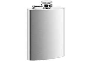 UKOFEW Petaca Portátil, Petaca Acero Inoxidable, Petacas de Alcohol, Whisky Portátil Flask, para Transportar Alcohol, para Escalada, Camping, Barbacoa, Bar, Fiesta (4oz/112ml) (4oz)