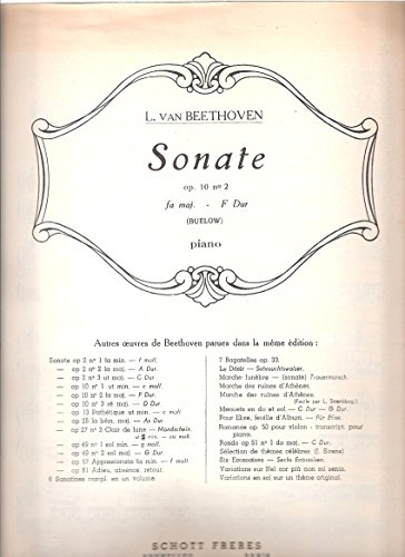 Sonate op. 10 N° 2 fa maj Piano