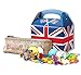 Produktbild Retro Nostalgic Candy Assortment in cute Union Jack Box with a cool Retro Pencil Case - Fizz Wizz, Maoam Stripes, Haribo, Rainbow Drops and More!