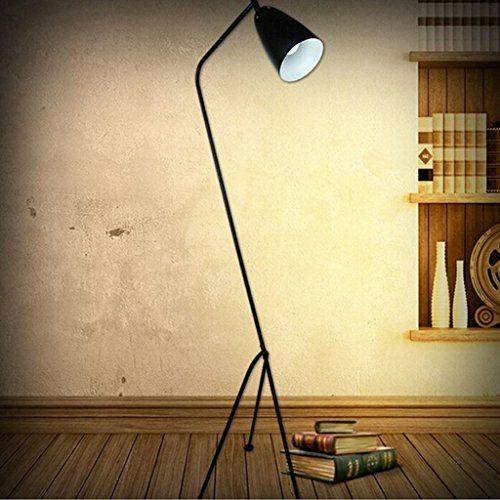 Preisvergleich Produktbild Moderne Beleuchtung Black Trident Stehleuchte, Leselicht - Bügeleisen Stehleuchte Sofa Schlafzimmer Stehleuchte Stehendes Licht ( Farbe : Schwarz )