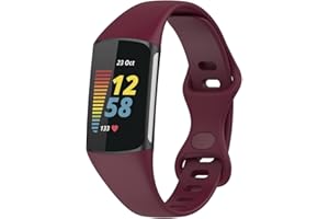 BBZ Charge 6 Cinturino,Charge 5 Cinturino,Soft Sport Silicone Watch Strap Compatible with Fitbit Fitbit Charge 5 Activity Tracker