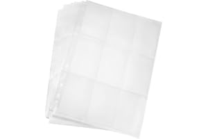 Carehabi - 540 kieszeni na karty kolekcjonerskie, 30 stron na 18 kieszeni, pusta teczka kolekcjonerska, dwustronne etui na karty, 11 otworów, przezroczyste akcesoria do kart kolekcjonerskich, 29 x 21