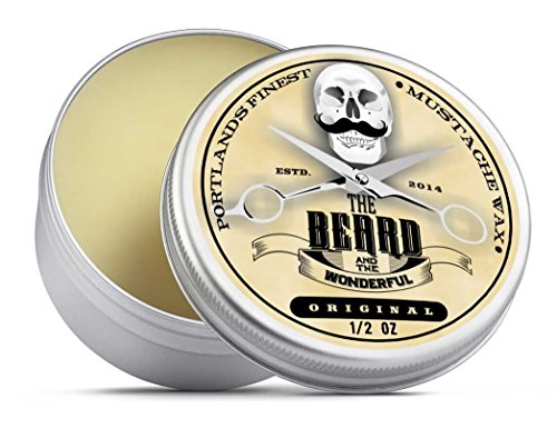 Premium Strong Moustache Wax (15ml) Unscented for styling twists,points & curls - The Beard and The Wonderful
