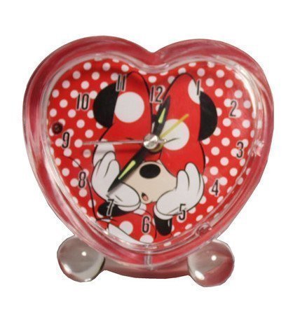 Disney Minnie Mouse Heart Shaped Alarm Clock