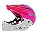 Produktbild Kinder Fahrradhelm, Full Face Helm für Junge und Mädchen, Fahrrad Fullface Helm Kind, Leichter Jugendhelm mit Kinnschutz Abnehmbar, Sicherer Kinderhelm, Verstellbare Kopfgröße 48-56, zum 2 bis 10 Jahre Alt, für Skifahren Skating Scooter Skateboarding,Rose/Weiß,S