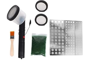 Giilayky Kit de flocado aplicador de hierba estática ABS flocado máquina con antideslizante para bricolaje escénico modelado paisaje