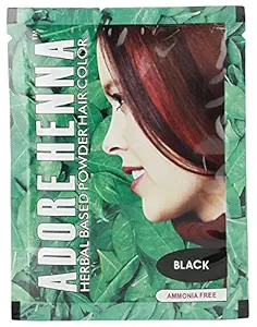 Adore Henna Hair Coloring Powder, Black, 50 g