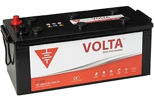 VOLTA BATERÍAS Bateria de Camión Professional 185Ah 1250A - Borne +Izq - Medidas Largo 513 x Ancho 223 x Alto 223 mm con 2 años de Garantía - Fabricación Europea.