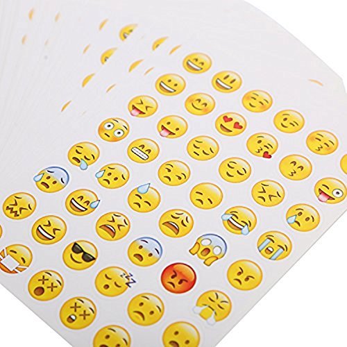 40 Blätter Emoji Aufkleber für Handy Laptop Notebook Dekoration | Lustige Whatsapp Facebook Emoticon Deko für Briefe Geschenkkarten | Smiley Spielzeuge für Kinder - 3