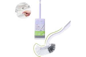 Marbrasse Brosse WC,Porte Brosse de Toilettes à Manche Long,Compacte Supports pour Toilette Supports Lot(1P Blanc)