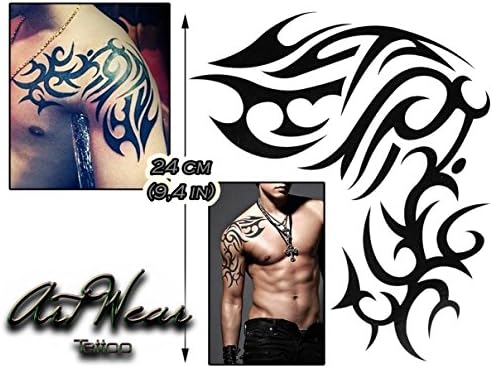Temporäre Tätowierung / Temporary Tattoo "Tribal shoulder" - ArtWear Tattoo - BXL0007 L.