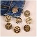 Produktbild ICYANG 50 Stücke Metallknöpfe Für Jeans Jeansjacke Knöpfe Ersatz Nähen Stricken Handwerk Kleidung Zubehör 20mm Antike Bronze, Random Senden
