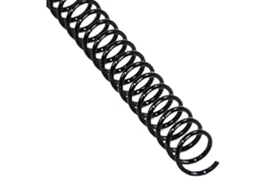 RAYSON Spiral Binding Coil, 60 Sheets, 3:1 Pitch, A4, Black Plastic Coil Bindings Spines, Box of 100