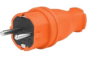 PREIS-ZONE Presa Schuko con contatto di protezione, in gomma, IP44.