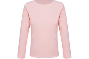 Sywiyi Kids Boys Girls Crewneck T-Shirts Long Sleeve Stretchy Undershirts Winter Baselayer Thermal Underwear Shirt Top
