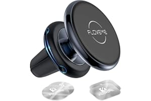 FLOVEME KFZ Handyhalterung Auto Magnet Lüftung, Universal Handyhalter Auto Zubehör mit 5 Starke Magnet 4 Metallplatten, Kompatibel für iPhone Samsung Huawei - Space Grau