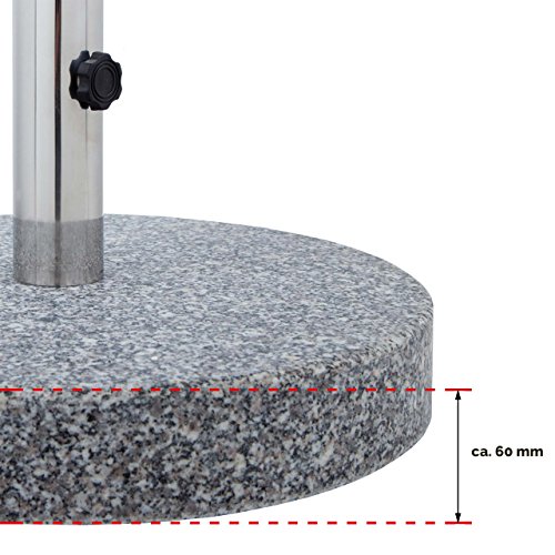 Anaterra Sonnenschirmständer Granit rund 20 kg - 4