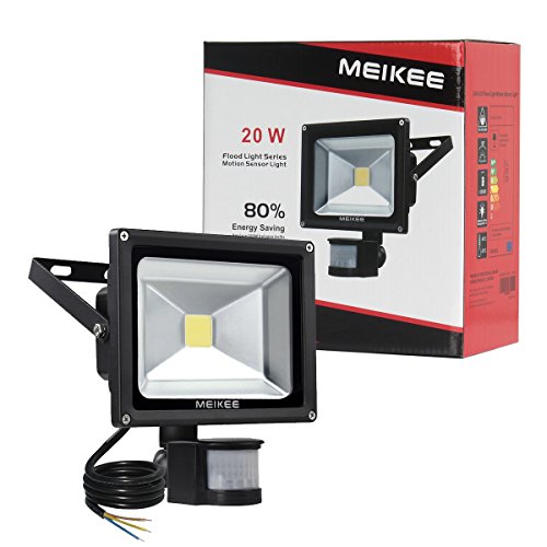 MEIKEE 20W LED Fluter Floodlight Strahler Licht Scheinwerfer Außenstrahler Wandstrahler Schwarz Aluminium IP65 Wasserdicht AC 85 – 265V Tageslichtweiß [Energieklasse A++] - 3
