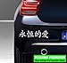 Produktbild Hochwertiger "EWIGE LIEBE" Aufkleber Chinesisches Zeichen in "XS" ca. 15 cm Auto Aufkleber Heckscheibenaufkleber China Aufkleber für Lack oder Scheibe Chinesische Zeichen Signs China