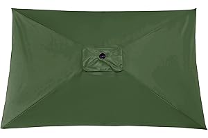 FGYZYP Toldo de repuesto para paraguas, toldo rectangular de tela para patio, mesa de mercado, toldo fuerte y grueso, toldo para sombrilla para exteriores, balcón, terraza, área de césped y bar (solo