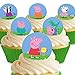 Produktbild Cakeshop 12 x Vorgeschnittene und Essbare Peppa Wutz Kuchen Topper (Tortenaufleger, Bedruckte Oblaten, Oblatenaufleger)
