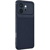 Coverzone Huawei Honor 600 ile Uyumlu Silikon Kılıf Kamera Korumalı Karbon TPU Brimstone Ultra Slim Fit Delux Lacivert
