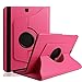 Produktbild 10.1 Zoll Schutzhülle,elecfan® 360 Grad Drehung Schutzhülle Flip Case Book Cover lederhülle für Samsung Galaxy Tab A 10.1 2016 T580N/ T585N mit Standfunktion (Tab A 9.7, Leuchtend Rosa)