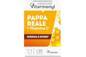 Nectar Royal - Pappa reale + Vitamina C - Energia e Difese - Integratore alimentare per il sistema immunitario - Per ridurre Stanchezza e Affaticamento - 30 capsule - Vitarmonyl